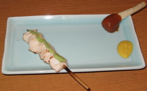 クリックすると焼ネギの田楽を表示します。